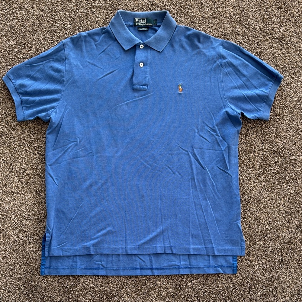 NWOT Polo by Ralph Lauren Men's Blue Short-Sleeve Polo with Embroidered Pony